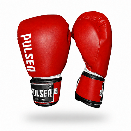 LUVA DE BOXE E MUAY THAI VERMELHO MINIMAL BRANCO | ADOMA PU