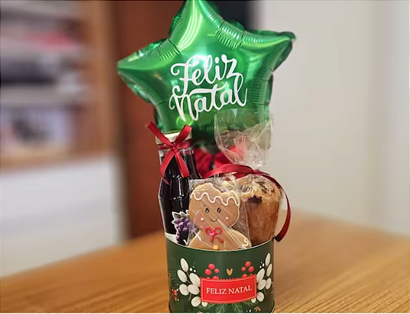 Caixa Natal com Biscoito