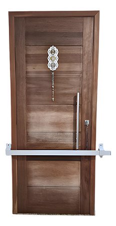 Tranca Antifurto Para Porta Com 1 Barras E Suportes Branco