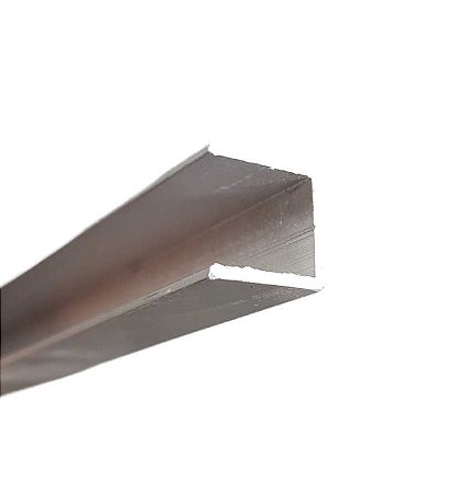 Perfil  U 3/4 100% Aluminio para vidros e telas deslizantes