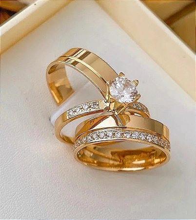 Aliança Prata Banhada a Ouro 18K com 8 mm largura (5 Anos de Garantia) mod 08