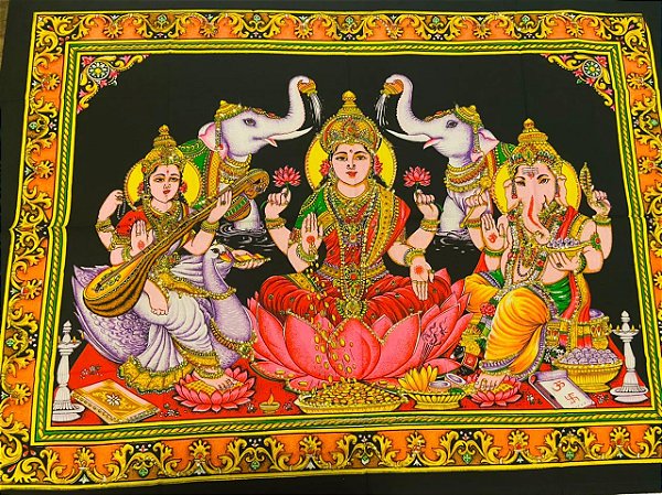 PAINEL DE TECIDO INDIANO LAKSHMI
