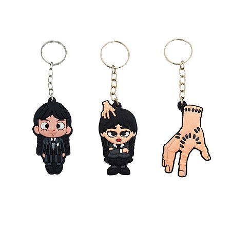 Chaveiros de Borracha Geek Wandinha