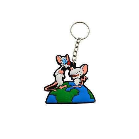 Chaveiros de Borracha Geek Pinky e o Cérebro II