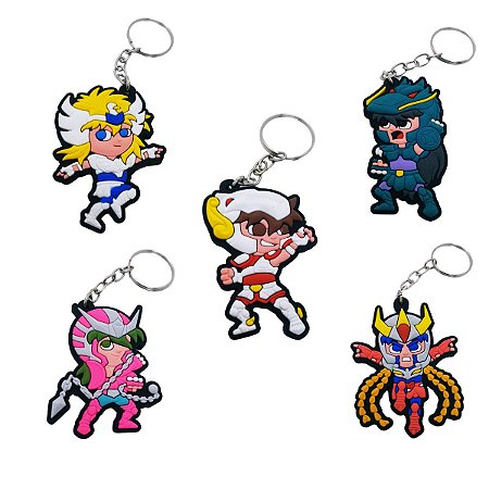 Chaveiros de Borracha Geek Os Cavaleiros do Zodíaco