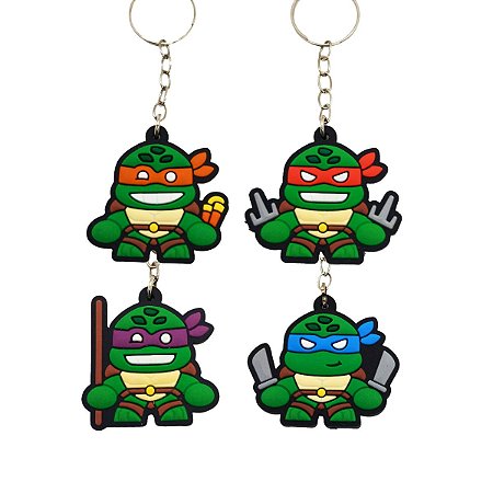 Chaveiros de Borracha Geek As Tartarugas Ninja