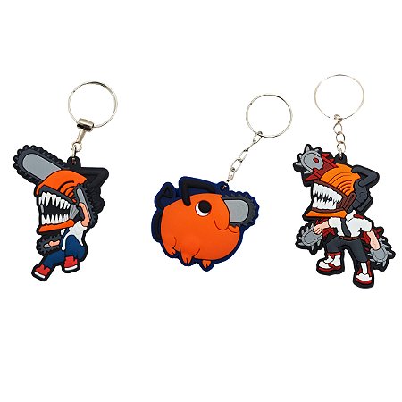 Chaveiros de Borracha Geek Chainsaw Man