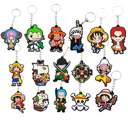 Chaveiros de Borracha Geek One Piece