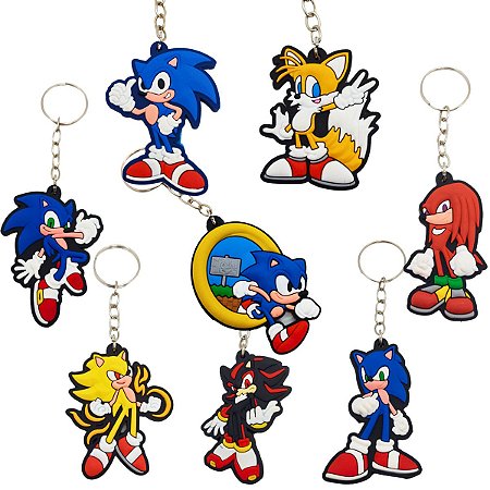 Chaveiros de Borracha Geek Sonic
