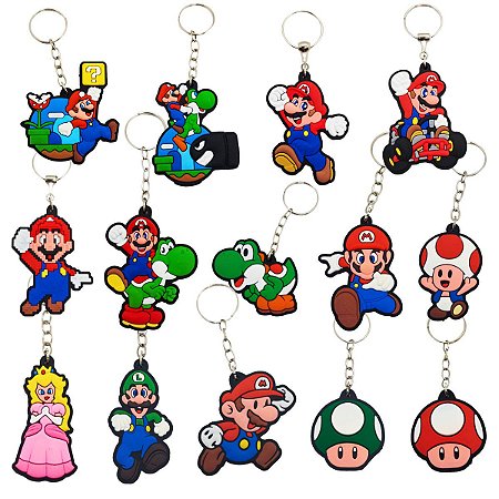 Chaveiros de Borracha Geek Super Mario