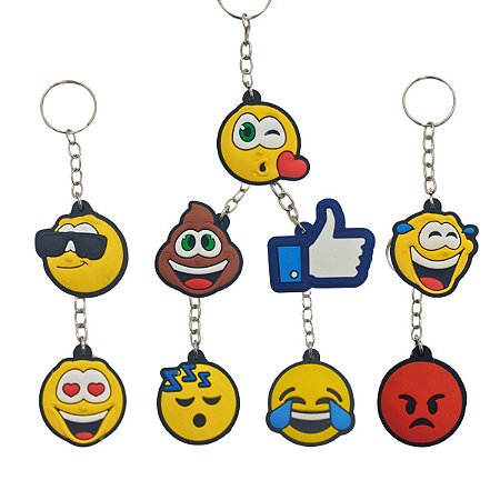Chaveiros de Borracha Geek Emojis