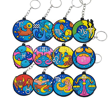 Chaveiros de Borracha Geek Signos