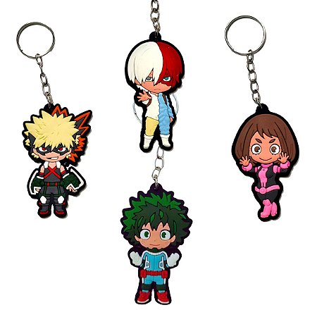 Chaveiros de Borracha Geek My Hero Academia