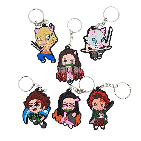 Chaveiros de Borracha Geek Demon Slayer Kimetsu no Yaiba