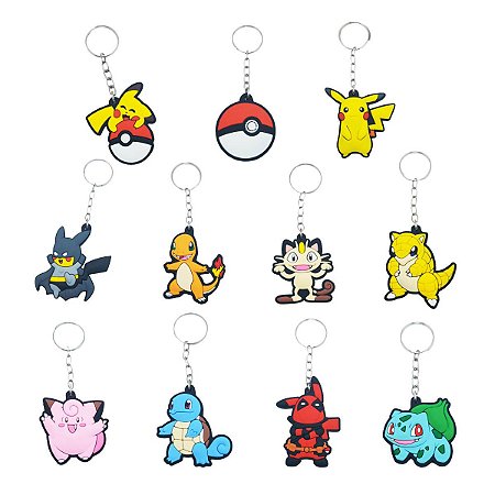 Chaveiros de Borracha Geek Pokémon