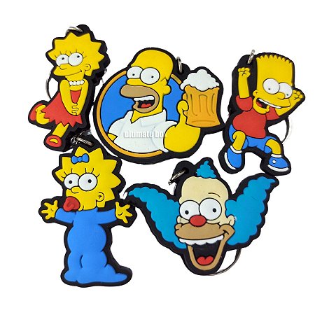 Chaveiros de Borracha Geek Os Simpsons