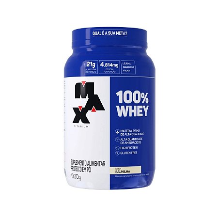 WHEY PROTEIN 100% 900G POTE -  MAX TITANIUN