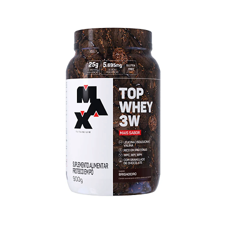 TOP WHEY 3W 900G (+SABOR)  MAX TITANIUN