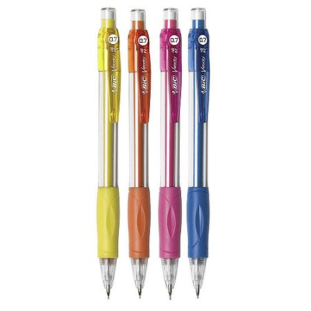 Lapiseira velocity grip 0.7mm cores variadas BIC