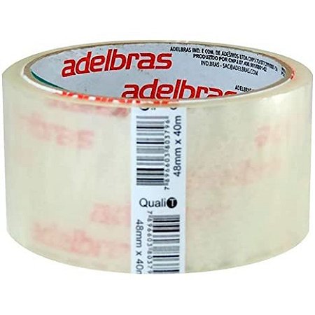 Fita larga transparente Qualitape Adelbras 48mm X 40m