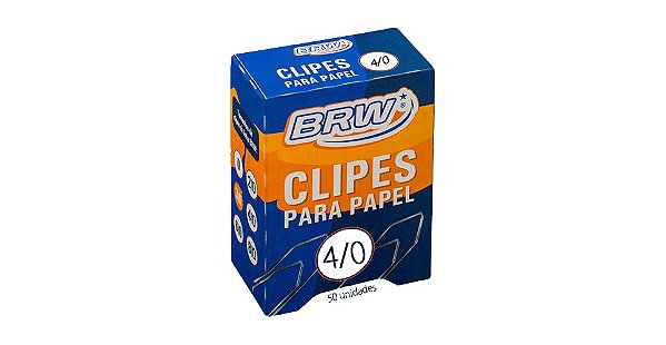 Clipes 4/0 galvanizados cx c/ 50 un - BRW