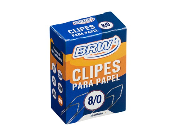 Clipes 8/0 galvanizados cx c/ 25 un - BRW