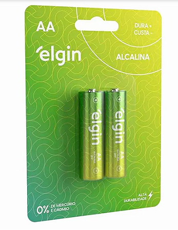 PILHA ALCALINA AA 1.5V BLISTER C/2 ELGIN