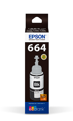 GARRAFA DE TINTA EPSON T664120 PRETO 70ML