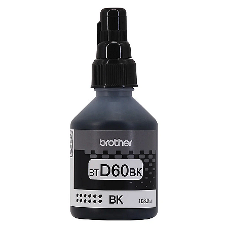 GARRAFA DE TINTA BROTHER D60BK PRETO 108ML