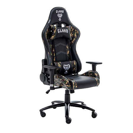 CADEIRA GAMER MOUNT PRETO/CAMUFLADO CLANM