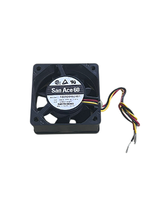 Cooler Ventoinha 60x60x25mm 48v 0.12A Sanyo Denki 4 Fios Rolamento San Ace 60