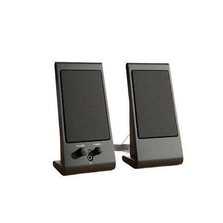 Caixa de Som para Computador 2.0 P2 USB com Controle de Volume