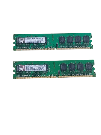 Kit 2x Memórias RAM Kingston 1GB DDR2 667MHz KVR667D2N5/1G