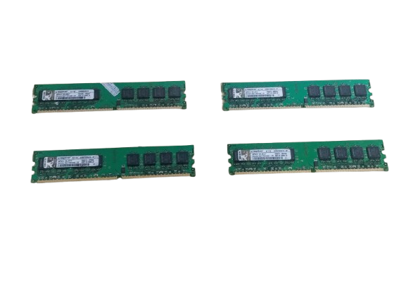 Kit 4x Memórias RAM Kingston 1GB DDR2 667MHz KVR667D2N5/1G