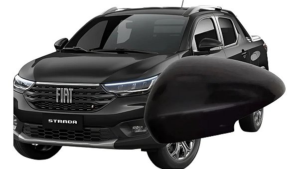 Capa Retrovisor Com Corte Pisca Strada 2020-2025 Preto Fosco Esquerdo