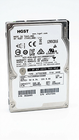 Mini Hd Interno HGST 600gb Sas 2,5 10K