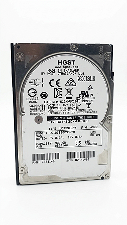 Mini Hd Interno HGST 300gb Sas 2,5 10K