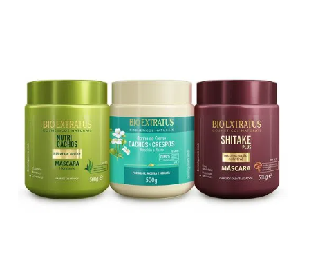 Kit Shitake Shampoo, Condicionador e Máscara (500g)