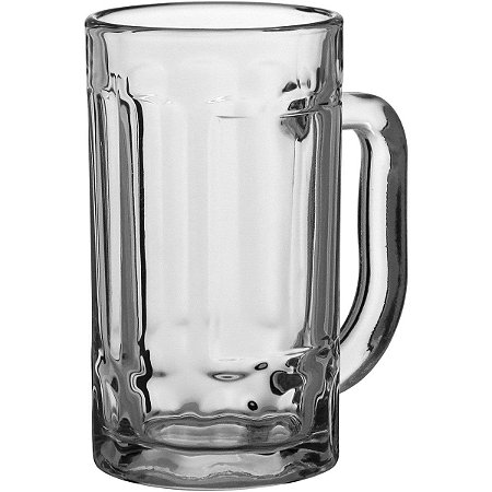 Caneca Para Cerveja Chopp De Vidro Com Alça Resistente 380ml