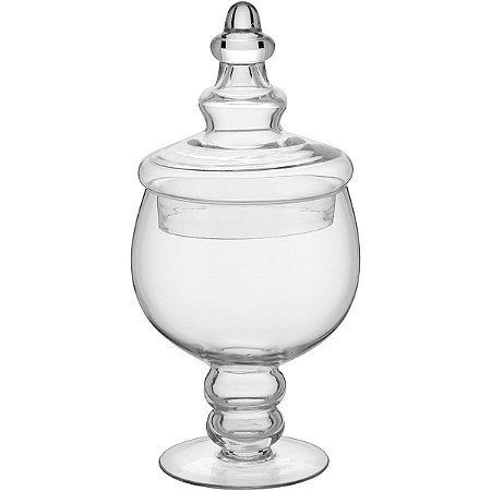 Bomboniere Potiche De Cristal Decorativo 27x13cm Baleiro