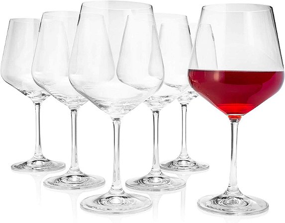 Jogo de Taças Bohemia Sandra Água Cristal 550ml 6 Unidades