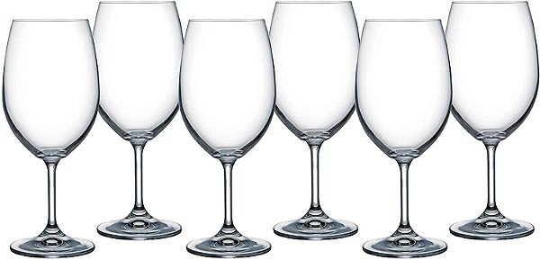 Jogo de 6 Taças Bohemia Lara Água Cristal 540ml Vinho Luxo