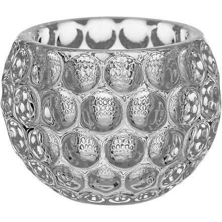 Suporte Para Velas Castiçal De Vidro Transparente 6x8x8cm