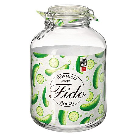 Pote Bormioli Rocco Fido Balanço Top Grande Vidro Luxo 5l