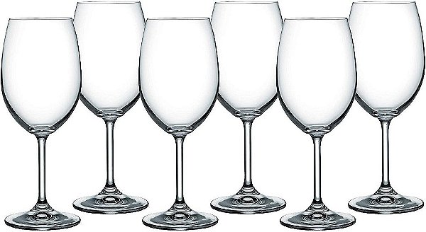 Conjunto de Taça Lara Água Bohemia Em Cristal 450 ml 6Pçs