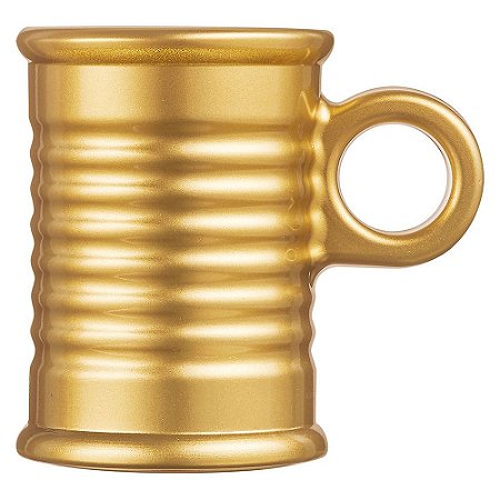 Caneca Xícara de Vidro Dourado Luminarc Conserve 90ml Luxo