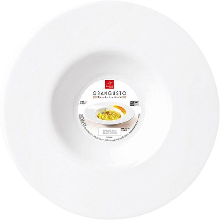 Prato de Vidro Temperado Branco Bormioli Rocco Para Risotto
