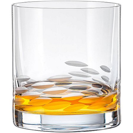Jogo de 4 Copos Para Uísque de Cristal Luxuoso Bohemia 280ml