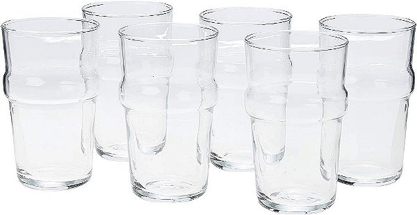 Jogo com 6 Copos Long Drink Luminarc Acrobate de Vidro 320ml