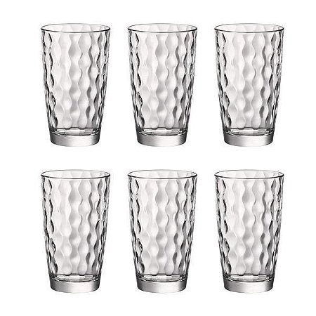 Copo Long Drink Bormioli Rocco Silk Vidro Transp 470ml 6 Pçs